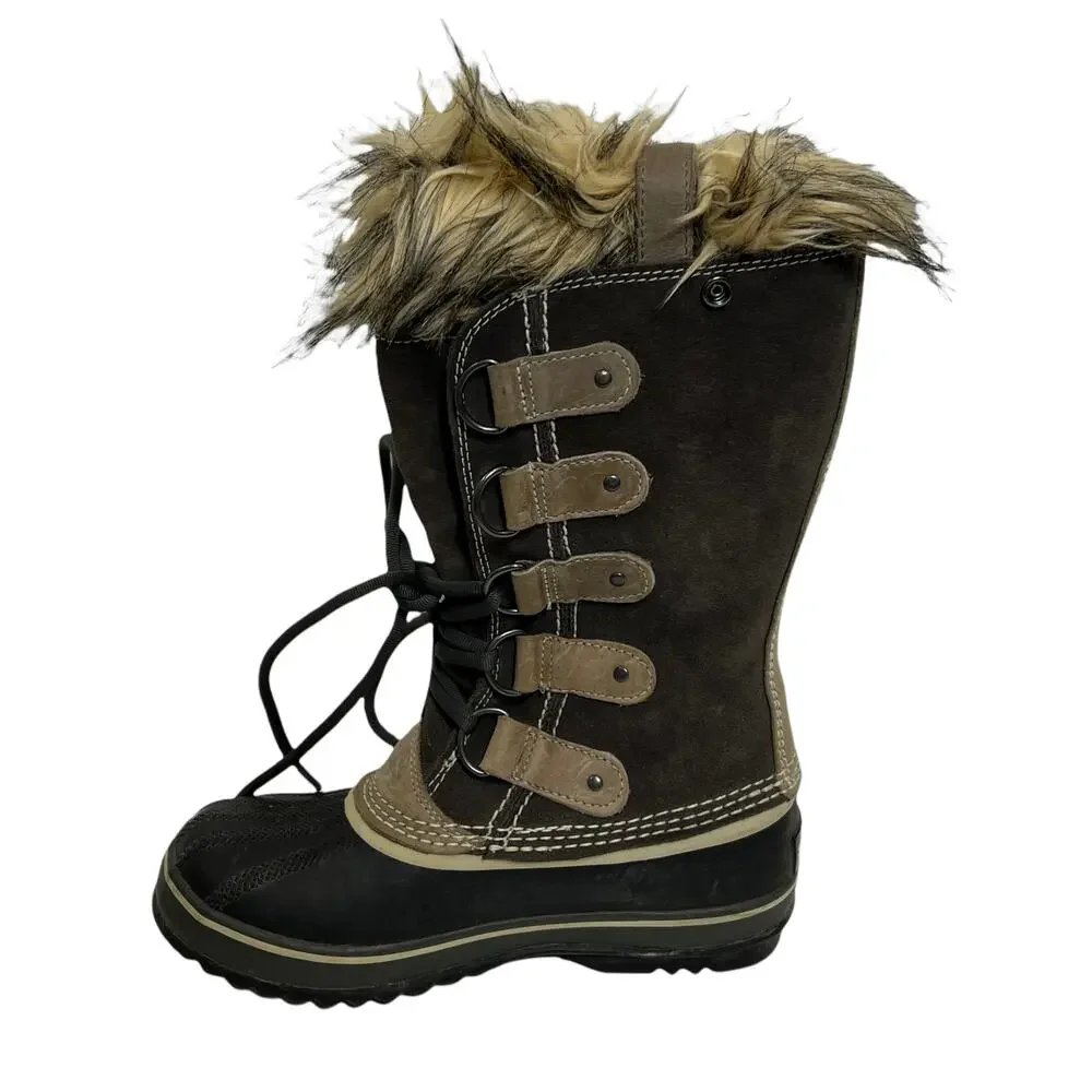 Sorel Joan‎ of Arctic W Sz 6 Winter Boots Waterproof Faux Fur Suede Mid-Calf